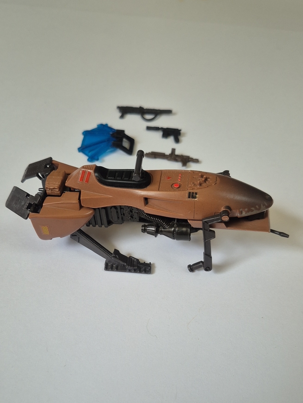 Vintage 90s Star Wars Speeder Bike Toy Figure + gun accessories